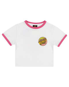 Girls Tees Tanks: Santa Cruz Youth Girls Contra Dot Pop Tee White