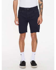 Thrills Bones Raw Slim Denim Short Twilight Black