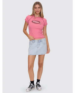 Thrills Carmen Mid Rise Micro Skirt Serenity Blue