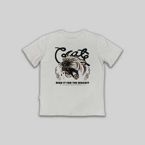 Crate Risk it For The Biscuit T-Shirt Light Grey