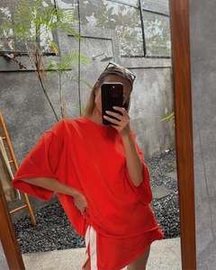 Size S M: Luna Lane The Mason Club Tee/Chilli