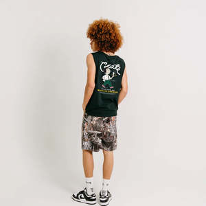 Crate X WIllie the Waiter Remix Muscle Singlet Pine