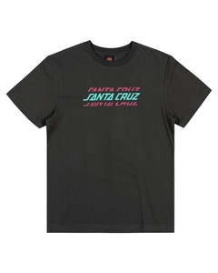 Santa Cruz Youth Multi Split Strip Front Tee Onyx