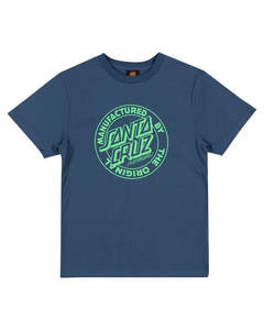 Santa Cruz Youth MFG Dot Front Tee Dark Blue