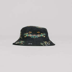 Crate Kids Check Dragon Reversible Bucket Hat Dragon/Black