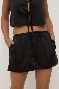 Womens Clothing Shorts: Assembly Beal Silk Short Black