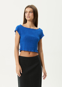Afends Womens: Afends Marina Hemp Seersucker Top - Marina