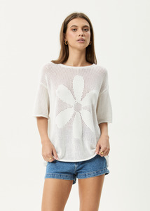 Afends Womens: Afends Riley Recycled Knit Tee - White
