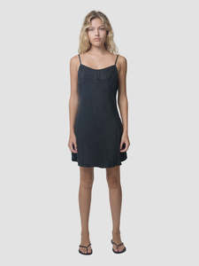 Thrills Elio Bias Mini Dress Black
