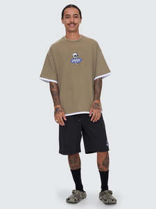 Size Xs: Worship Jaws Oversize Tee Kelp