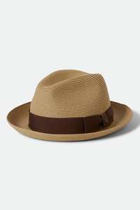 Size Xs: Horton CB Packable Fedora Dark Tan/Light Brown