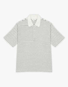 Size Xs: Assembly Volley Stripe Short Sleeve Polo