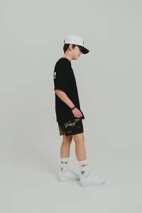 Crate Kids Check Dragon Swim Shorts Black