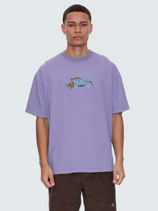 Size Xl: Thrills Lair Box Fit Oversize Tee Foundation Purple