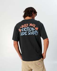 Size Xl: Critical Slide Very Nice Tee Vintage Black