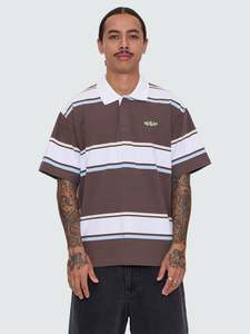 Worship Funku Short Sleeve Golf Polo Choc Brown