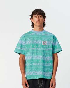 Size Xxl: Critical Slide Wedd Stripe Tee Blue