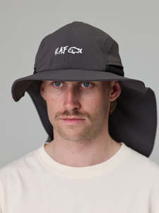 Just Another Fisherman Going Wide Flap Cap Charcoal