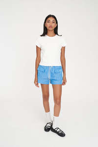 Womens Clothing Shorts: Huffer Skipper Short Sprint Stripe