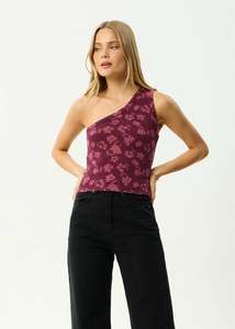 Afends: Afends Marin - One Shoulder Top - Port