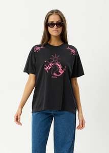 Afends Sea Siren - Oversized Tee - Stone Black
