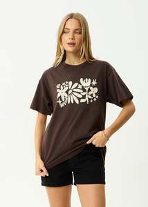 Afends Garden Variety - Oversized Tee - Coffee