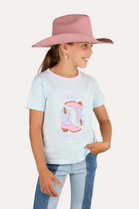 Girls Tees Tanks: Ringers Western Raised On Country Music Girls Classic Fit T-Shirt