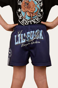 Size 2: Ringers Western Lil Buck Kids Footy Short - Navy