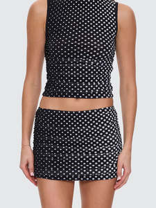 Size 8: Thrills Disconnect Mesh Mini Skirt Black