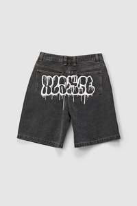 XLARGE Drip Dry Bull Denim 91 Short Washed Black