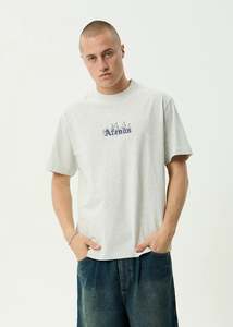 Afends Temporal - Heavyweight Retro Tee - Grey Marle