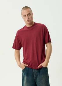 Afends Classic - Retro Tee - Washed Burgundy