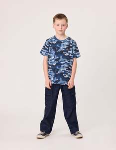 Size 8: Radicool Dude Blue Camo Tee