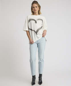 Size 30: One Teaspoon Slims Heart High Waist Cropped Slim Fit Denim Jean Sea Mist Blue