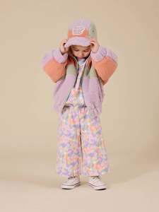 Youth Hats: Goldie + Ace Blair Sherpa Cap Lilac/Peach/Mint