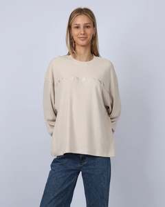 T C: T&C Horizon Rib Crew Natural