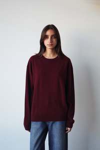 Assembly Odelle Cashmere Knit Dark Cherry