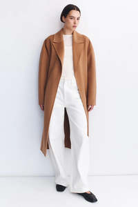 Essentials Womens: Assembly Ivy Wool Coat Camel