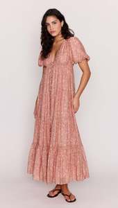 Essentials Womens: Mink Pink Yasmin Tiered Maxi Dress