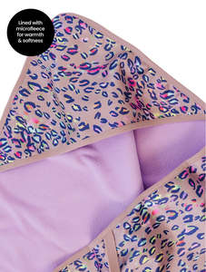 Therm All-Weather Hooded Blanket Rainbow Leopard