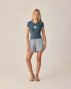 Rylee + Cru Teen Jersey Tee Navy