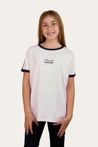 Girls Tees Tanks: Ringers Western Western Wonder Girls Ringer T-Shirt Barely Pink