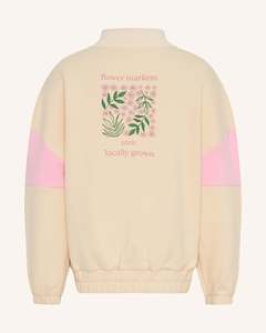 Tiny Tribe Pink High Neck Zip Segment Sweat Top