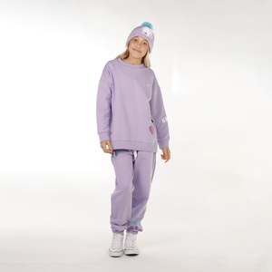 Girls Hoodies Crews: Hello Stranger Girls Mermaid Crew Lavender