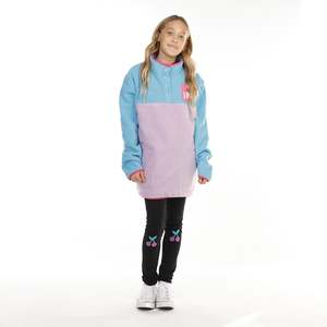 Hello Stranger Girls Adventure Fleece Purple Turquoise