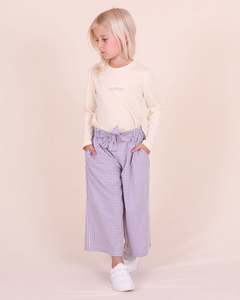 Girls Pants: Tiny Tribe Wide Leg Sash Pant Purple
