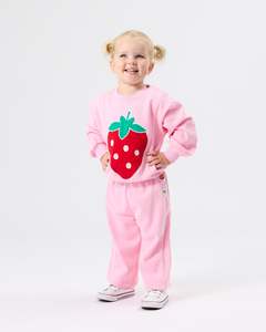 Girls Pants: Goldie + Ace Wide Leg Piped Sweatpants Pink