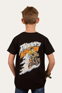 Size 2: Ringers Western Rip It Boys Classic Fit T-Shirt Black