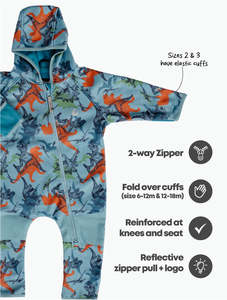 Size 2: Therm All-Weather Onesie Dino
