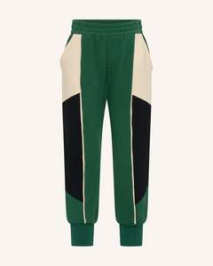 Size 2: Tiny Tribe Segment Piping Sweat Pant Green